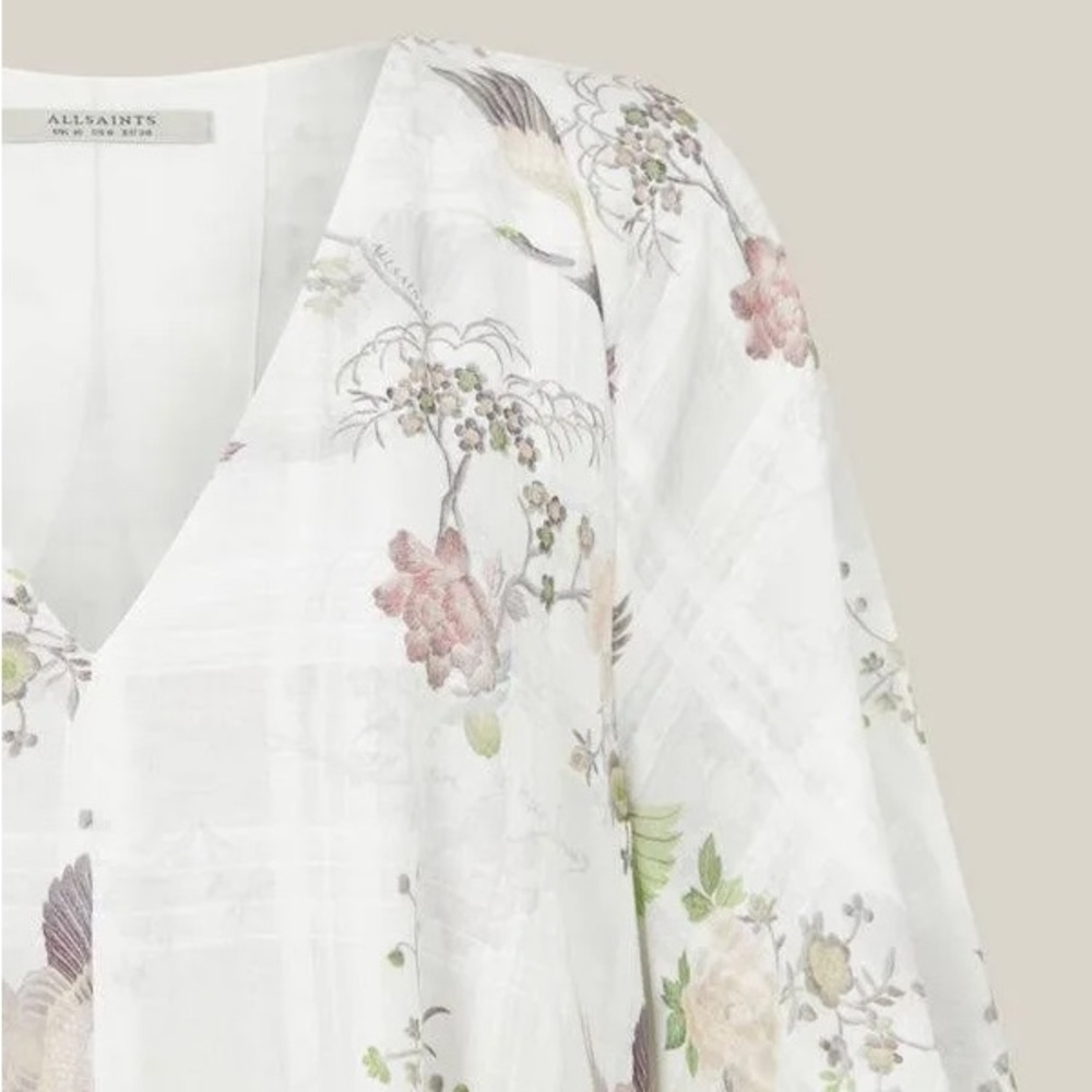 🕊️ALL SAINTS🕊️ US 6 Floral White Dress - Picture 10 of 11